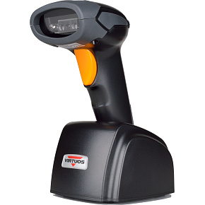 CCD čítačka Virtuos HW-311A, bezdrôtová, základňa, USB (klávesnica/RS-232 emulácia), čierna