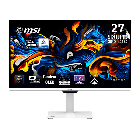 MSI Pro/MAX 271UPXW12G/26,5"/QD-OLED/4K UHD/120Hz/0,03ms/Biela/3R MSI Pro/MAX 271UPXW12G/26,5"/QD-OLED/4K UHD/120Hz/0,03ms/Biela/3R
