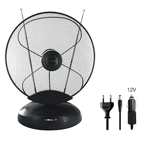 EVOLVEO Xany 4, 230/12V, aktívna izbová anténa FM/DAB+/DVB-T2, filter LTE,4G,5G