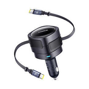 Baseus Enjoyment Max Nabíjačka do Autá USB-C/USB-C 60W Cosmic Black
