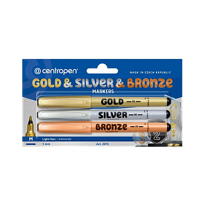Značkovač CENTROPEN 2670/3 GOLD+SILVER+BRONZE Značkovač CENTROPEN 2670/3 GOLD+SILVER+BRONZE
