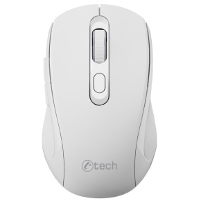 Mouse C-TECH WLM-12 Dual mode, wireless, BT5.0 + 2.4GHz, 1600DPI, 6 buttons, USB nano receiver, white