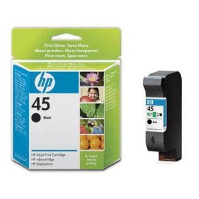 HP 45, atramentová náplň pre HP DeskJet 712, 820, 930, 1100, 6122, 9300, 930 strán, Black