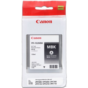 kazeta CANON PFI-102MBK matte black iPF 500/510/600/605/610/650/655/700/710/720/750/755/760/765, LP 17/24 (0894B001)