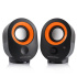 Reproduktory Modecom MC-XS5 2x 2W, USB napájanie, black-orange (čierno-oranžové)