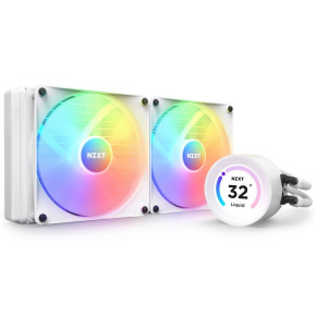 NZXT AIO liquid cooler CPU Kraken 280 ELITE RGB / 2x140mm fan / 4-pin PWM / LCD display / white