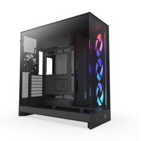 NZXT case H9 Flow RGB, ATX, Large Dual Chamber Mid Tower, black