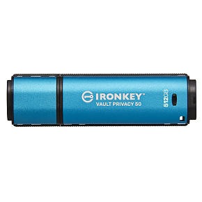 Kingston Ironkey Vault Privacy 50/512GB/USB 3.2/USB-A/Modrá