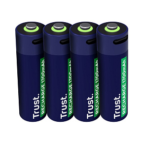 TRUST USB-C RECHARGEABLE BATTERIES 4P - AA TRUST USB-C RECHARGEABLE BATTERIES 4P - AA