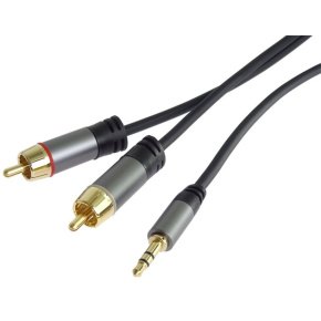 PremiumCord HQ shieldded cable stereo Jack 3.5mm-2xCINCH M/M 1,5m