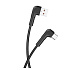 kábel Maxlife MXUC-09 USB-A - USB-C, 1,0 m 3A, zahnuté koncovky, čierny
