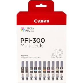 kazeta CANON PFI-300 MBK/PBK/C/M/Y/PC/PM/R/GY/CO PACK iPF PRO-300 (10x 14,4 ml)