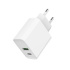 2-port 20 W USB fast charger, white