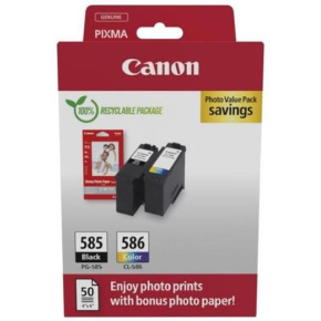kazeta CANON PG-585 black + CL-586 color PIXMA TS7650i/TS7750i + GP501 10x15