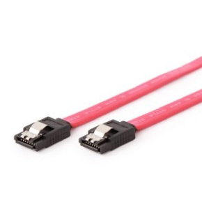 Serial ATA III 50 cm data cable, metal clips, bulk packing