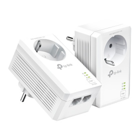 tp-link TL-PA7027P KIT, "AV1000 Gigabit Passthrough Powerline Starter KitKIT: 2× TL-PA7027PSPEED: 1000 Mbps Powerline