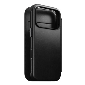 Nomad puzdro Modern Leather Folio Magsafe Horween pre iPhone 17 Pro - Rustic Black
