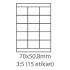 etikety ECODATA Samolepiace 70x50,8 univerzálne biele (1000 listov A4/bal.)