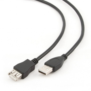 Cable CABLEXPERT USB A-A 3m 2.0 extension HQ Black, gold-plated contacts