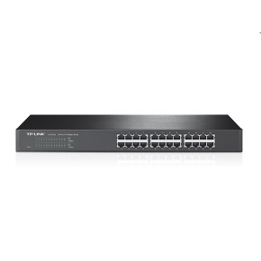 tp-link TL-SF1024, 24 port Rack Switch, 24x 10/100M RJ45 ports, 1U 19" rack-mountable, steel case