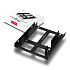 AXAGON RHD-225, kovový rámček pre 2x 2.5" HDD/SSD do 3.5" pozície, montáž ventilátora