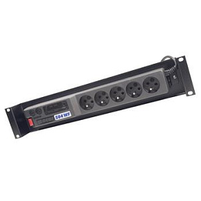 Napajeci panel ACAR A-504, 3 m, 5 pozic, s přepěťovou ochranou včetně vany ACAR-A-504-V