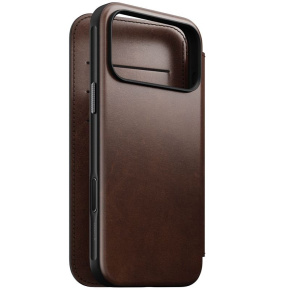 Nomad puzdro Modern Leather Folio Magsafe Horween pre iPhone 17 Pro Max - Rustic Brown