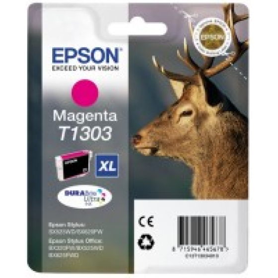 kazeta EPSON SX525WD/SX620FW/BX320FW magenta XL (C13T130340)