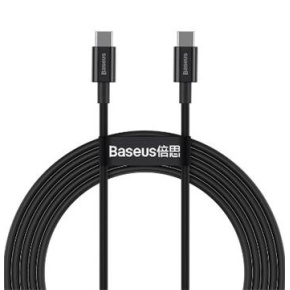 kábel Baseus Superior PD USB-typ C - USB-typ C 100W 2.0m, čierny  kábel Baseus Superior PD USB-typ C - USB-typ C 100W 2.0m, čierny