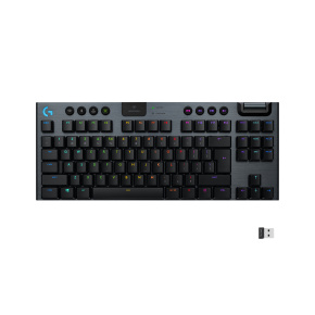 Logitech G915 TKL Tenkeyless LIGHTSPEED Wireless RGB Mechanical Gaming Keyboard, Tactile, CARBON - US