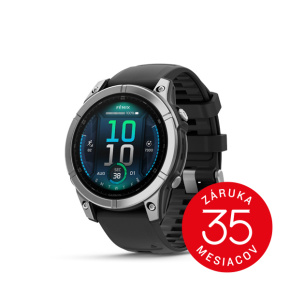 Garmin fenix E - 47mm, AMOLED, Stainless Steel/Graphite, Black band