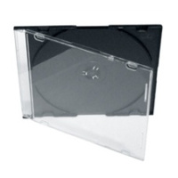 Slim CD case - - clear cover and black base 25