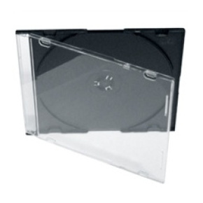 Slim CD case - - clear cover and black base 200