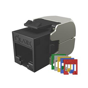 Samořezný keystone Solarix CAT6A UTP SXKJ-10G-UTP-RAL-SA, RAL FIT moduly, Component Level a 4PPoE certifikace