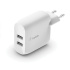 Belkin Boost Charge Dual USB-A Wall Charger 24W - White