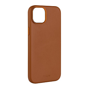 FIXED MagLeather kožený kryt iPhone 15, hnedý