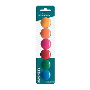 Magnety CONCORDE farebné 30mm, 6 ks