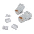 OXnet UTP unshielded plug RJ45-8p8c,50µ" Au, solid wires, insert, Cat6, (100psc)