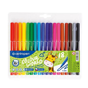Popisovač COLOUR WORLD CENTROPEN 7550/18 farieb Popisovač COLOUR WORLD CENTROPEN 7550/18 farieb