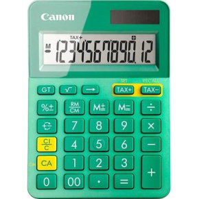stolová kalkulačka CANON LS-123K tyrkysová, 12 miest, solárne napájanie + batérie