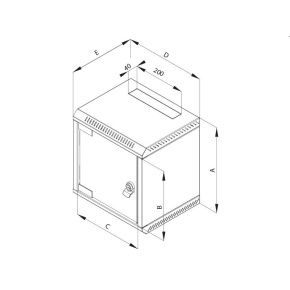 TRITON 10" nástenny rozvádzač RBA, 4U