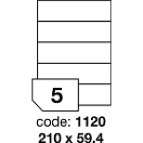 etikety RAYFILM 210x59,4 univerzálne biele R01001120A (100 list./A4)