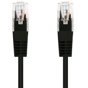 Cable C-TECH patchcord Cat5e, UTP, black, 0.5m