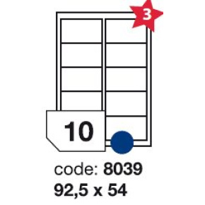 etikety RAYFILM 92,5x54 univerzálne biele R01008039F (1.000 list./A4)