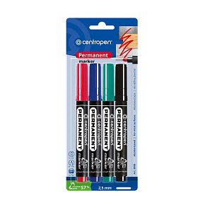 Značkovač CENTROPEN 8566 sada 4 farby