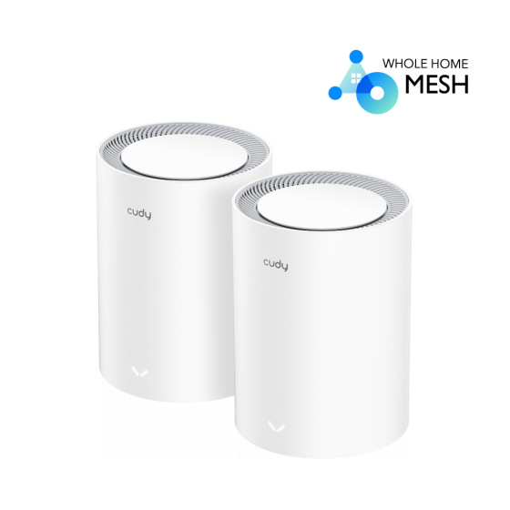 Cudy AX1800 Wi-Fi 6 Mesh Solution 2-Pack, Dual-Band, 1201+574Mbps, AX/AC/A/B/G/N, 2x GigEth, 4x int.antenna, Beamform