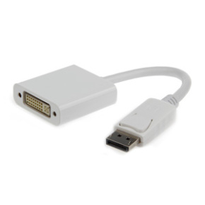 DisplayPort to DVI adapter cable, white