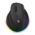 CONNECT IT FOR HEALTH ergo. vertikálna myš pre ľavákov, 2400dpi, 6 tl., bezdrôtová, USB, RGB podsv., vstav. bat., čierna