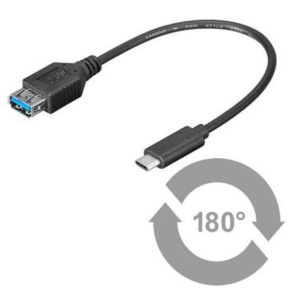 OEM Kabel USB adapter USB 3.1 konektor C/male - USB 3.0 konektor A/female, 0.2m 