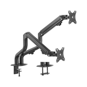 Desk mount for 2 monitors GEMBIRD MA-DA2-02, tilting, up to 32" and 8kg, black